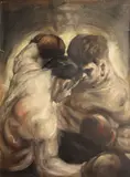 George Wilner, Heavy weights, oil on canvas board
