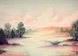 Michael Raburn, Prairie Spring, 1987, Color lithograph on wove paper