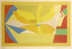 Oiseau II (G./P. 98) by Jacques Villon, 1957, Color lithograph on wove paper, sold Apr 2012