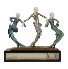 Paul Philippe, 1870-1930, Dancers, 1870, Dancers cold-painted bronze