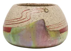 Zsolnay, ART NOUVEAU GRES SERIES CERAMIC VASE, Hungarian Art Nouveau earthenware vase