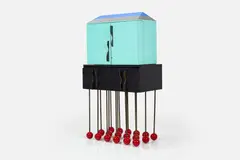 Peter Shire, + Kelly Wearstler, Custom Bar Cabinet, 2016, ebonized wood