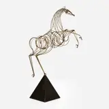 Curtis Jeré, Large Wire Horse Sculpture (1978)
