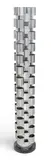 Curtis Jeré, Mid-Century Modern Stainless Steel Floor Lamp, Ca. 1975, 'Skyscraper', Ca. 1975