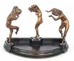 Bronze Sculpture C. 1930, H 15.25'' L 25.75'' by Claire Jeanne Roberte Colinet, C. 1930, sold Sep 2025