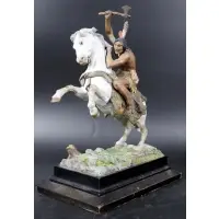 Bergman, Austrian Bronze Native Amer. On Horseback