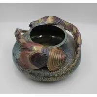 Zsolnay, Porcelain Pheasant Planter, 1930, A Hungarian Eosin-Glazed "Pheasant" Vase