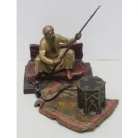 Bergman, Cold Painted Bronze Arab Warrior Ink