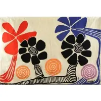 Alexander Calder, Alexander. Tapestry "American Revolution, 1975, Hand-woven wool tapestry in colors from set no
