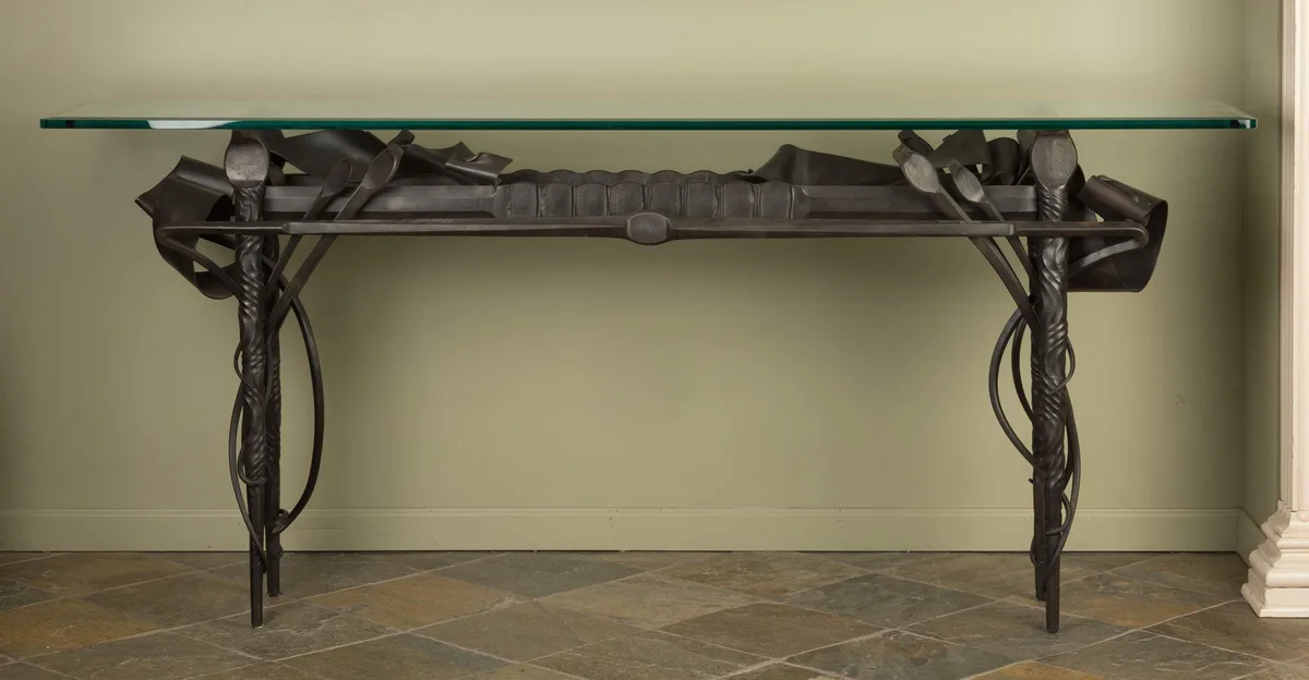 Outstanding & Unusual Console Table by Albert Paley, sold Mar 2019