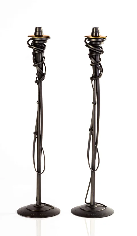 Candlesticks by Albert Paley, sold May 2023