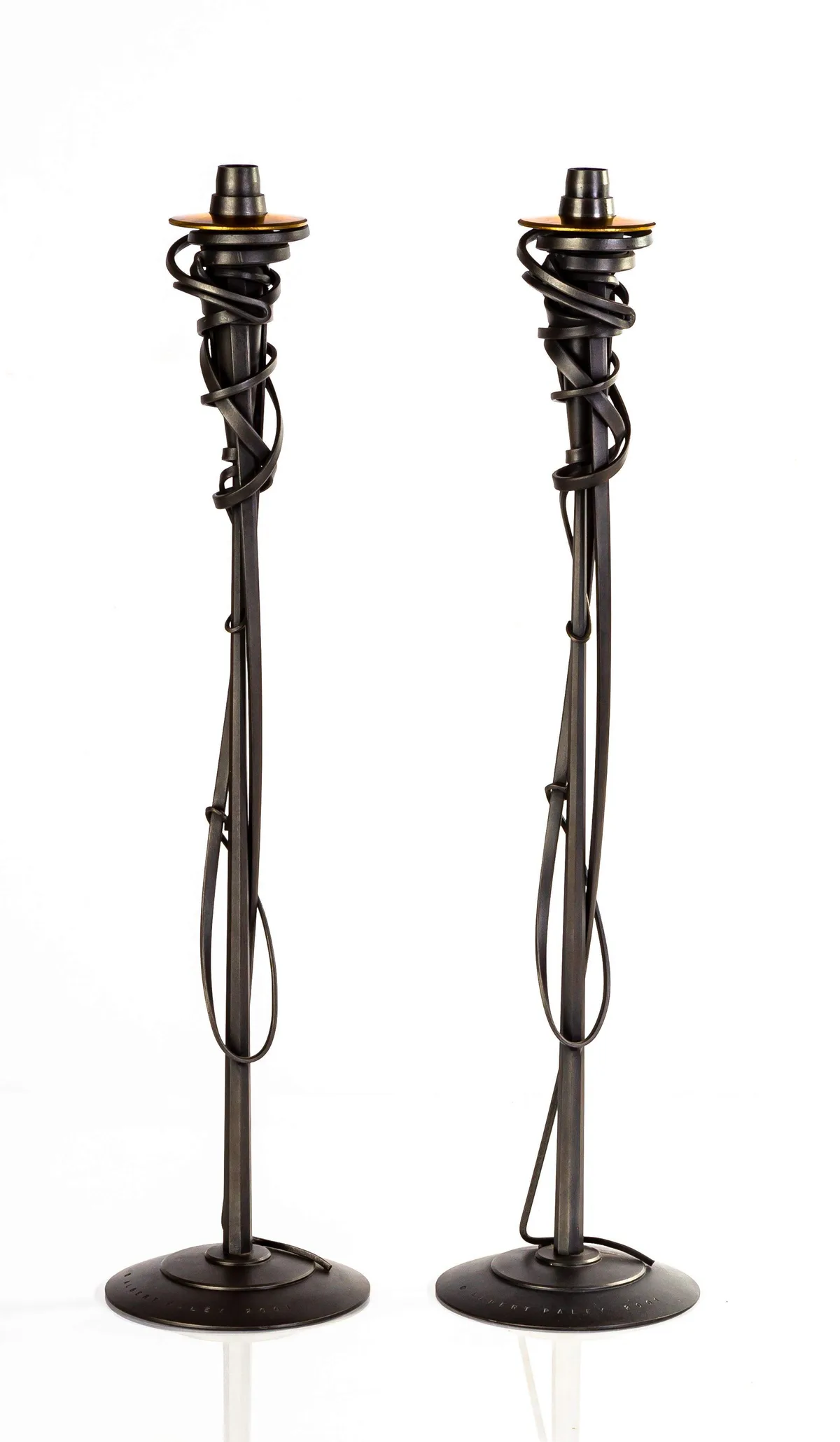 Candlesticks by Albert Paley, sold May 2023