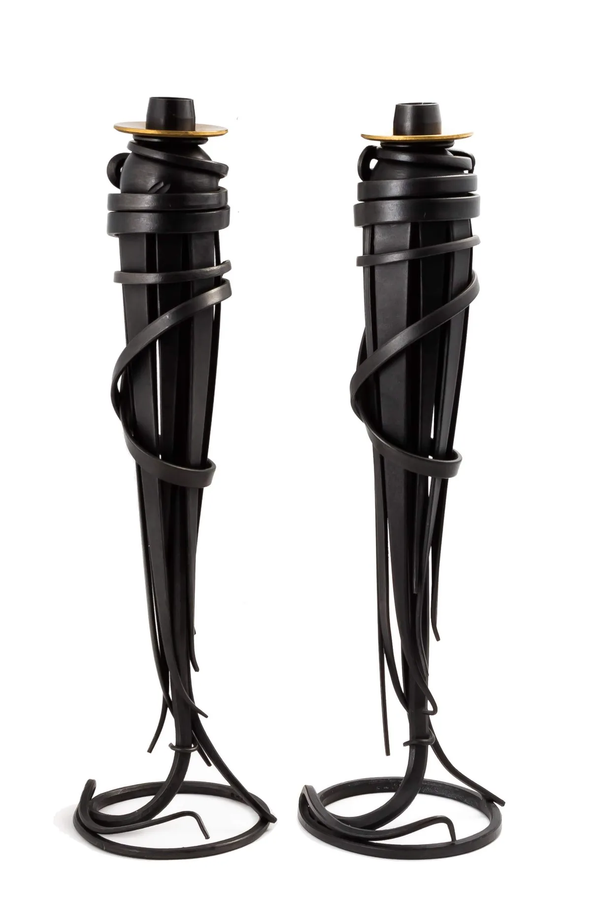 Albert Paley, Candlesticks, Painted steel