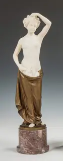 Otto Poertzel, Sculpture of a Woman with Flowers
