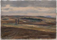 Václav Rabas, Autumn in Sláný, 1933, Oil on canvas