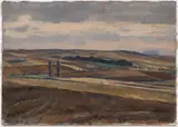 Václav Rabas, Autumn in Sláný, 1933, Oil on canvas