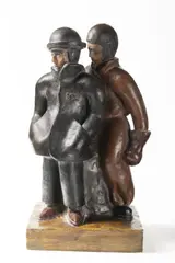 Josef Jiříkovský, Racers, 1920 - 1929, Polychrome plaster