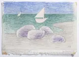 Jan Zrzavý, Purple Boulders, White Boat