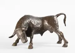 Vincenc Vingler, Charging Bull, 1974, Bronze