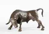 Vincenc Vingler, Charging Bull, 1974, Bronze