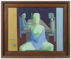 Milan Paštéka, At the Table, 1977, Oil on canvas