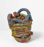 Norbert Prangenberg, Ohne Titel, 1998, Terrakotta, teilweise farbig gefasst und glasiert