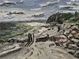Christopher Lehmpfuhl, Ohne Titel (Morgenlicht in Hohwacht), 2014, Öl auf Leinwand