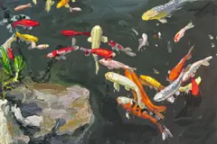 Jan De Vliegher, "Koi 1", 2013, Öl auf Leinwand