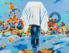 "Diaspora" by Norbert Bisky, 2016, Öl auf Leinwand, sold Jun 2024