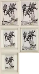 Andrea Faciu, Menschenflaggen, 2010, Jeweils: C-Print. Auf Aluminium kaschiert. In Holzrahmen