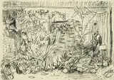 Matthias Weischer, Ohne Titel, 2006, Kohle auf Velin