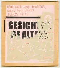 Birgit Brenner, Nicht schön, 2015, Pappelsperrholz, Acryl und Papier, collagiert auf Pappelsperrholz