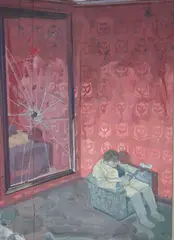 Ruprecht von Kaufmann, Gelber Anzug, 2009, Gouache auf Papier