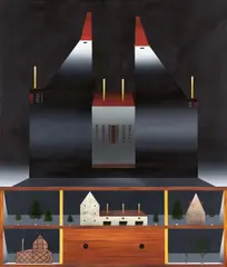 Titus Schade, "Der große Neubau", 2015, Öl und Acryl auf Leinwand