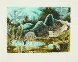 Tilo Baumgartel, Die Erzählerin, 2016, Handkolorierte Lithografie auf Velin