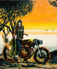 "Army Reserve" by Moritz Schleime, 2018, Öl auf Leinwand, sold Nov 2023
