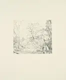 Matthias Weischer, Ohne Titel (Landschaft 4), 2009, Radierung auf Hahnemühle (Wasserzeichen)
