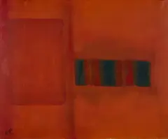 Otto Ritschl, Komposition, 1962, Öl auf Leinwand