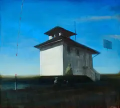 Andreas Wachter, Strandhaus, 2010, Mischtechnik auf MDF