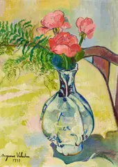 Suzanne Valadon, Bouquet de roses et fougères, 1937, Öl auf Leinwand