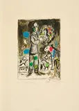 Marc Chagall, Paysan au Bouquet, 1968, Farblithografie auf Arches (Wasserzeichen)
