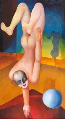 Heinrich Maria Davringhausen, Der Akrobat, Um 1920, Öl auf Leinwand