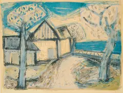 Herbst am See by Otto Dix, 1961, Farblithografie auf Van Gelder Zonen Maschinenbütten (Wasserzeichen), sold Feb 2024