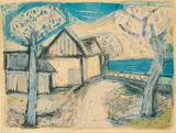Otto Dix, Herbst am See, 1961, Farblithografie auf Van Gelder Zonen Maschinenbütten (Wasserzeichen)