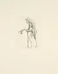 John Currin, The Beggar's Alms (für Parkett 65), 2002, Aquatinta, Zuckertusche und Spucke auf Somerset
