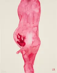 Louise Bourgeois, The Maternal Man (für Parkett 82), 2008, Archival dyes auf Stoff. In Mappe aus hellblauem Karton