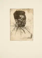 Red Kite (für Parkett 99) by Lynette Yiadom Boakye, 2016, Radierung auf Somerset (Wasserzeichen). Mit Mappe aus grünem Karton, sold Oct 2023