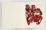 Martin Disler, Little Red Pusher (für Parkett 3), 1984, Farbradierung auf Rives, in Parkett-Ausgabe eingebunden
