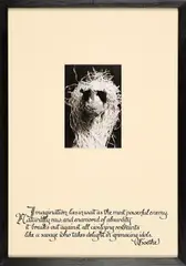 Goethe Quote (für Parkett 31) by Mike Kelley, 1992, Gelatinesilberabzug, montiert in Passepartout mit Farbserigrafie, Holzrahmen, sold Oct 2023