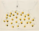 Mario Merz, Ohne Titel (für Parkett 15), 1988, Radierung, in Parkett-Ausgabe eingebunden